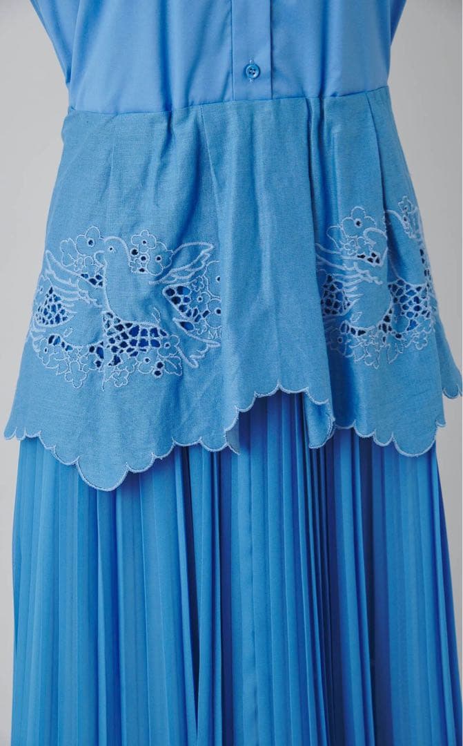 MUVEIL トリレースシャツワンピース