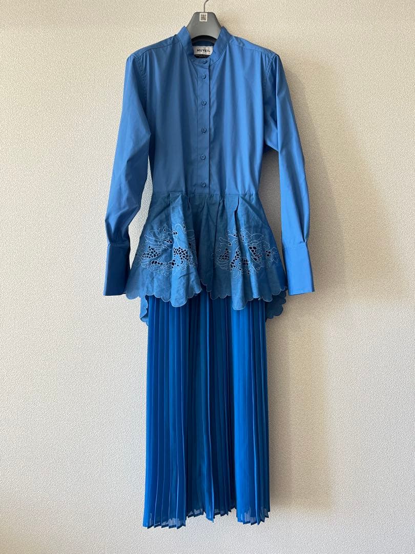 MUVEIL トリレースシャツワンピース