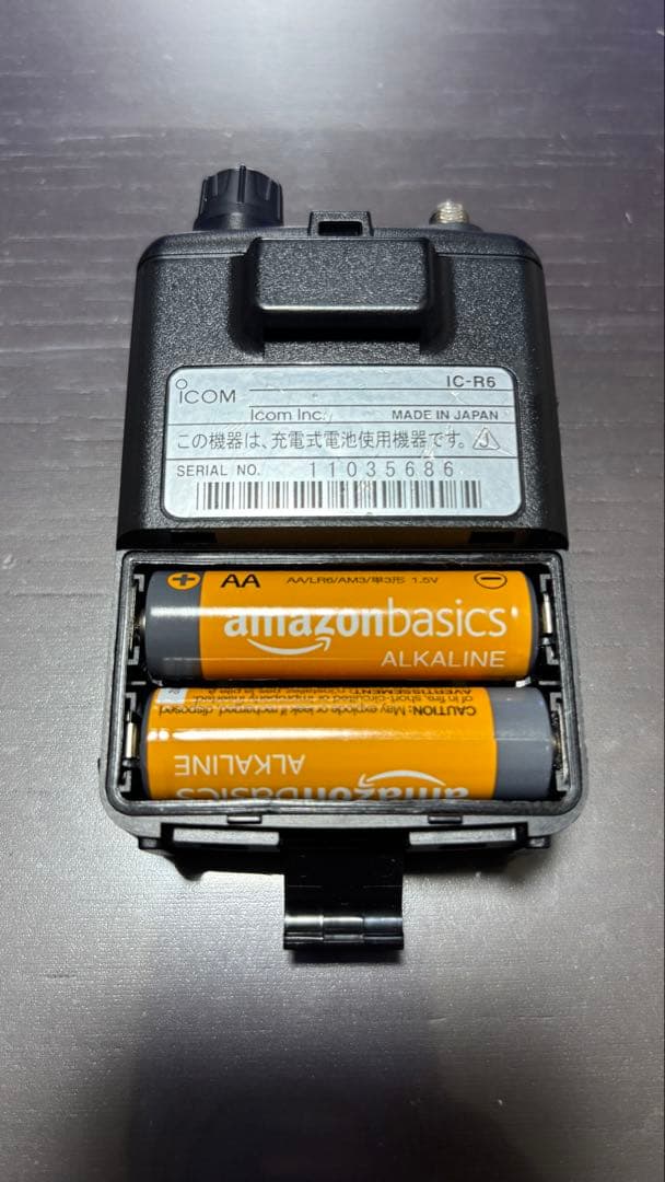 ICOM IC-R6 広帯域ハンディレシーバー　CS-R6、OPC-478UC付