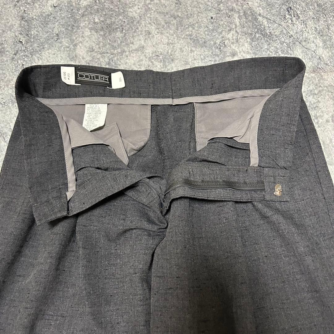 80s “絣” レーヨンギャバ スラックス 3タック　50s ヴィンテージ