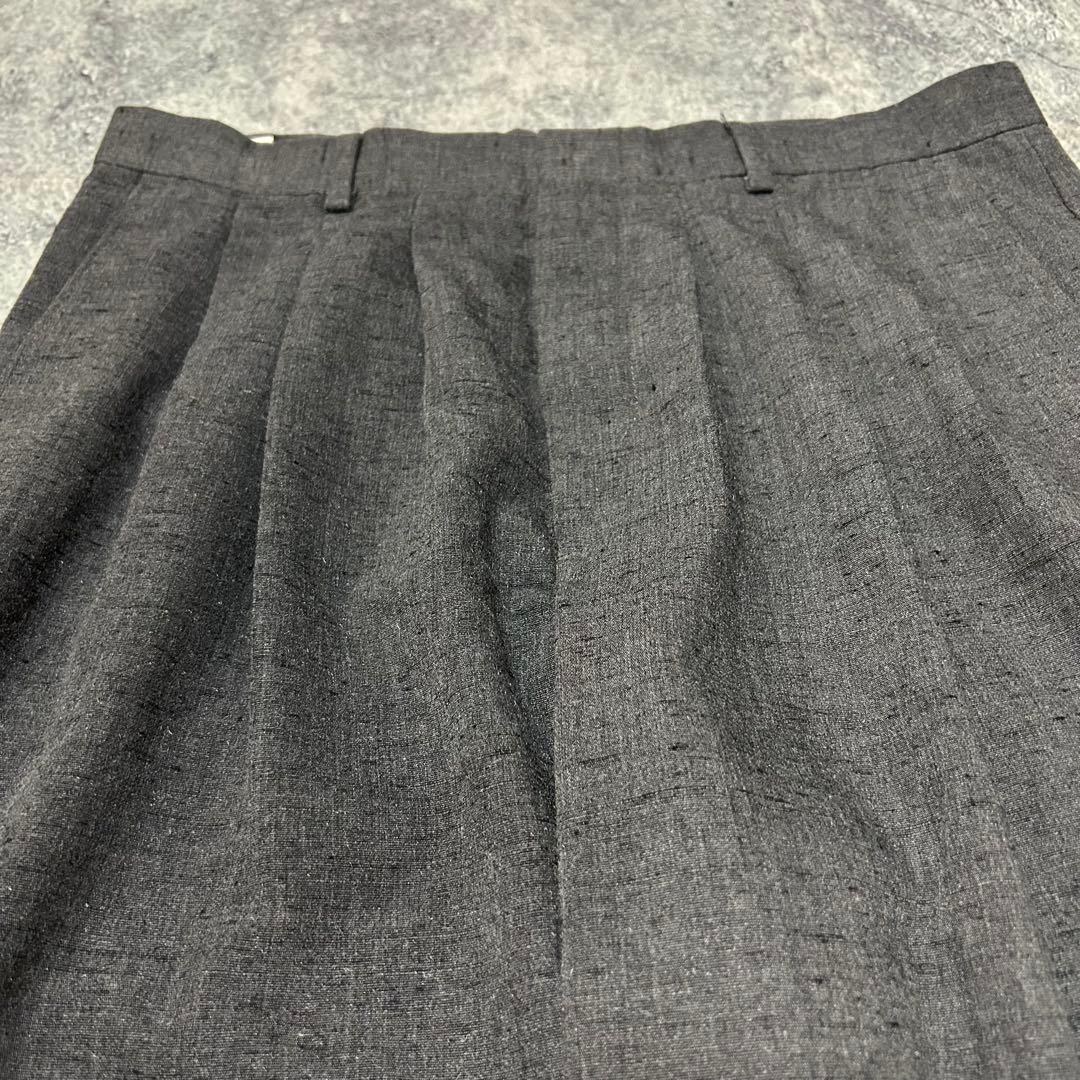 80s “絣” レーヨンギャバ スラックス 3タック　50s ヴィンテージ