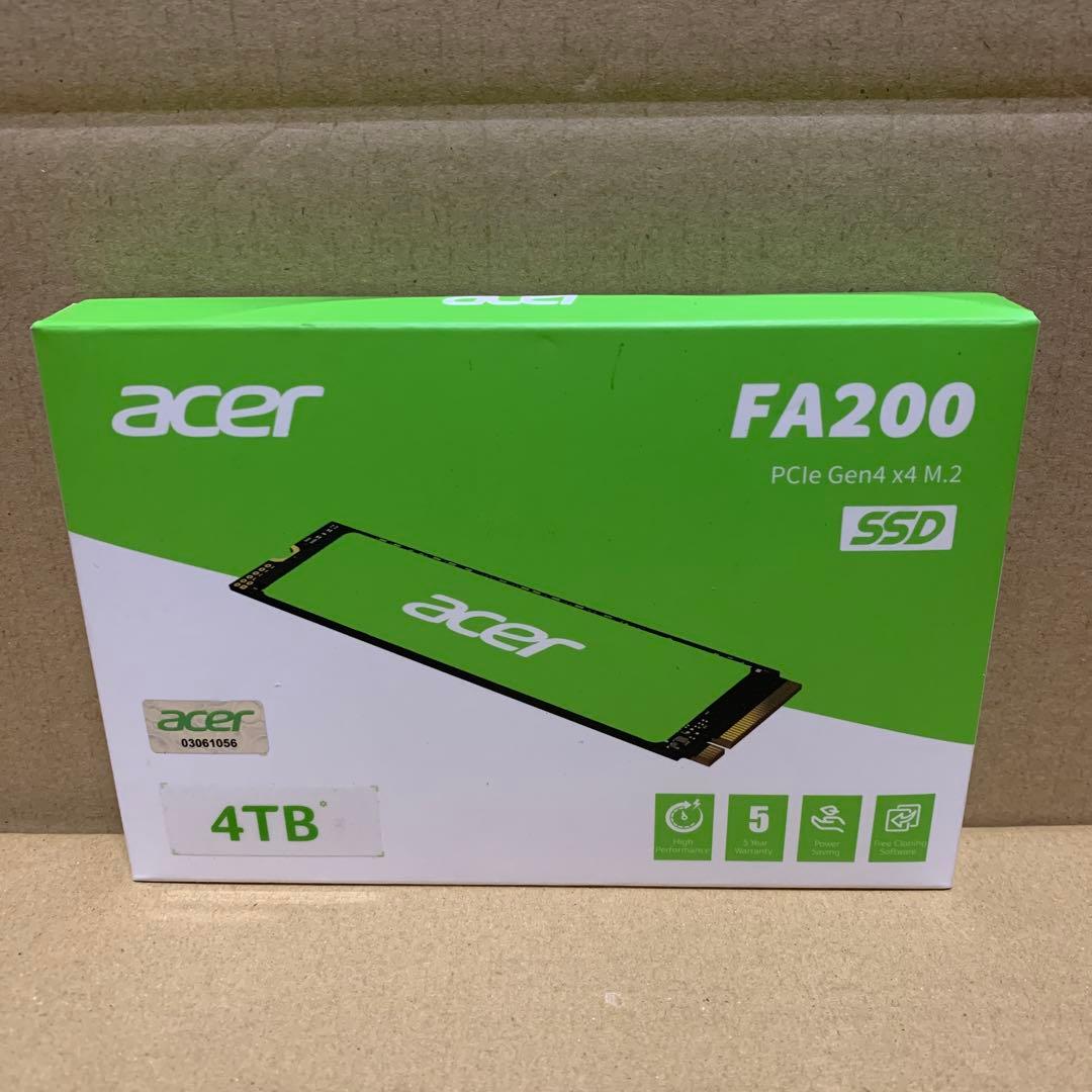 新品未開封　4TB♡Acer M.2 SSD FA200 PCIe Gen4×4