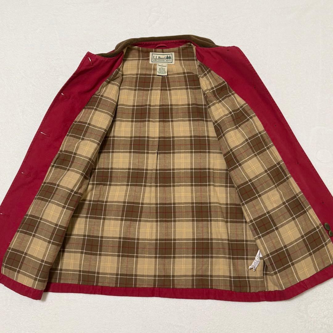 【L.L.Bean】希少　00s ハンティングジャケット　木タグ　レッド系