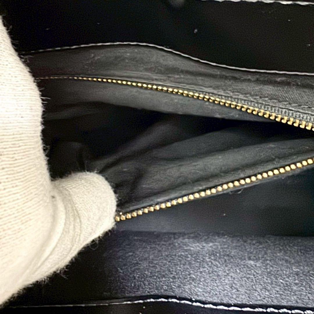 VASIC BEE スムースレザー 2way ワンハンドバッグ 肩掛け ブラック