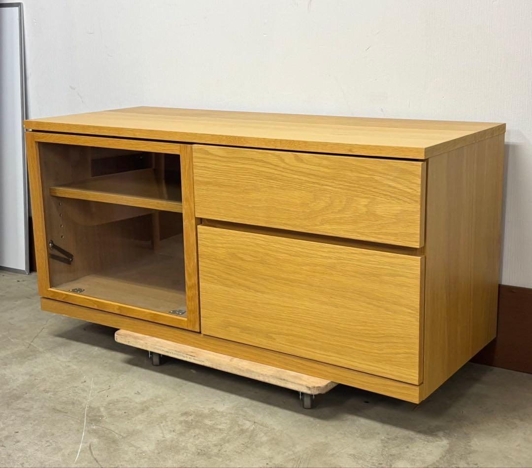 ⭐︎無印良品 木製AVラック 110cm オーク テレビ台 ガラス　MUJI