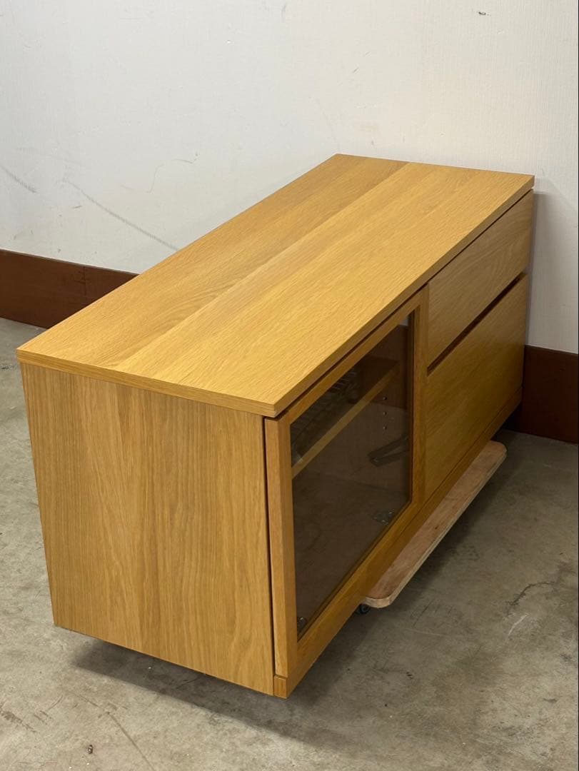 ⭐︎無印良品 木製AVラック 110cm オーク テレビ台 ガラス　MUJI