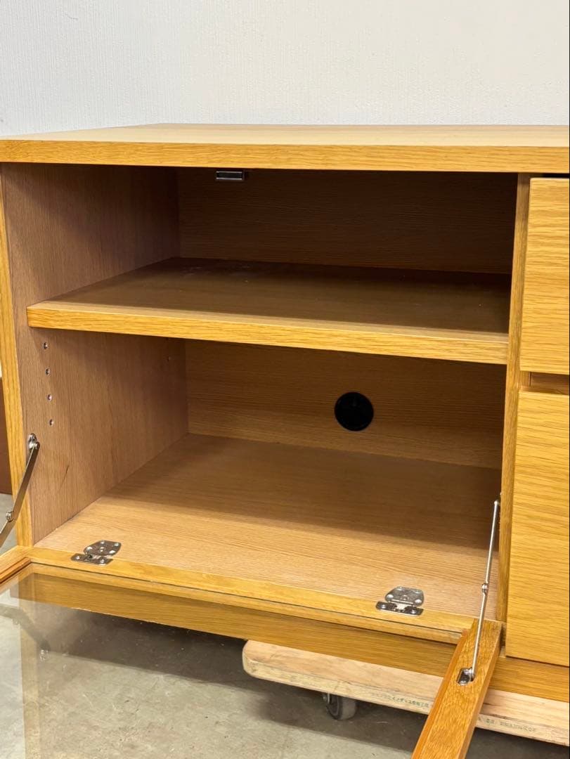 ⭐︎無印良品 木製AVラック 110cm オーク テレビ台 ガラス　MUJI