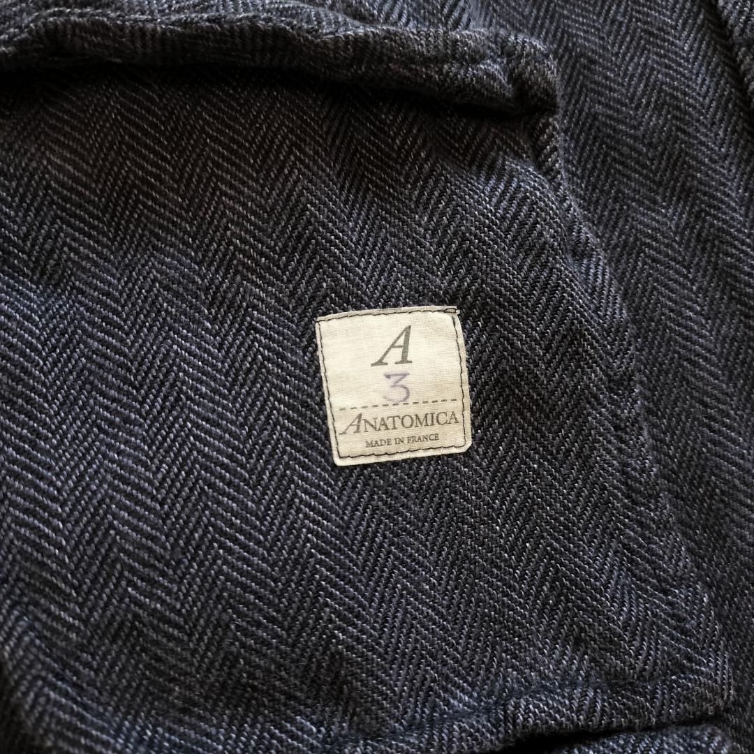 アナトミカ フランス製 リネンヘリンボーンダスターコート アルチュール 3 L