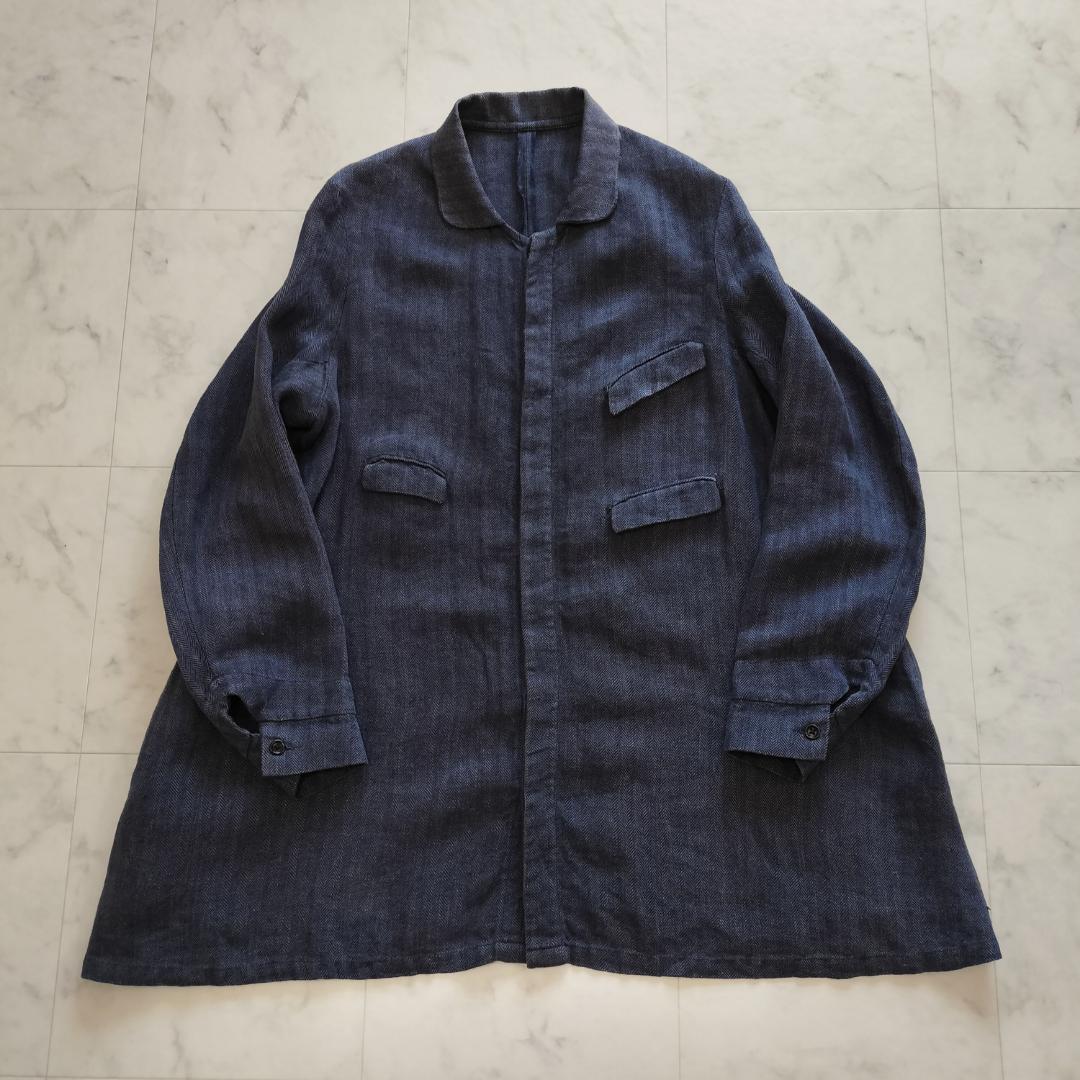 アナトミカ フランス製 リネンヘリンボーンダスターコート アルチュール 3 L