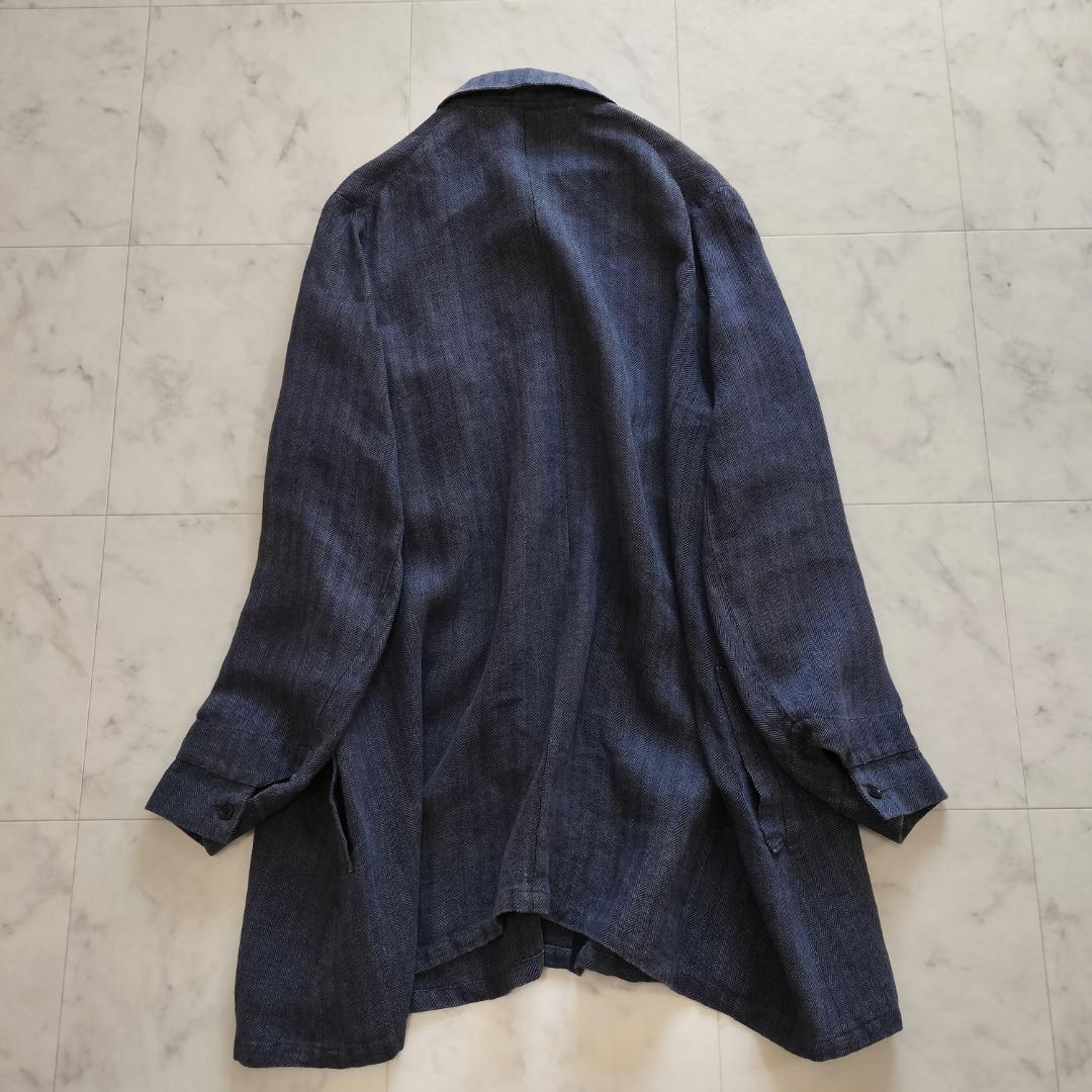 アナトミカ フランス製 リネンヘリンボーンダスターコート アルチュール 3 L