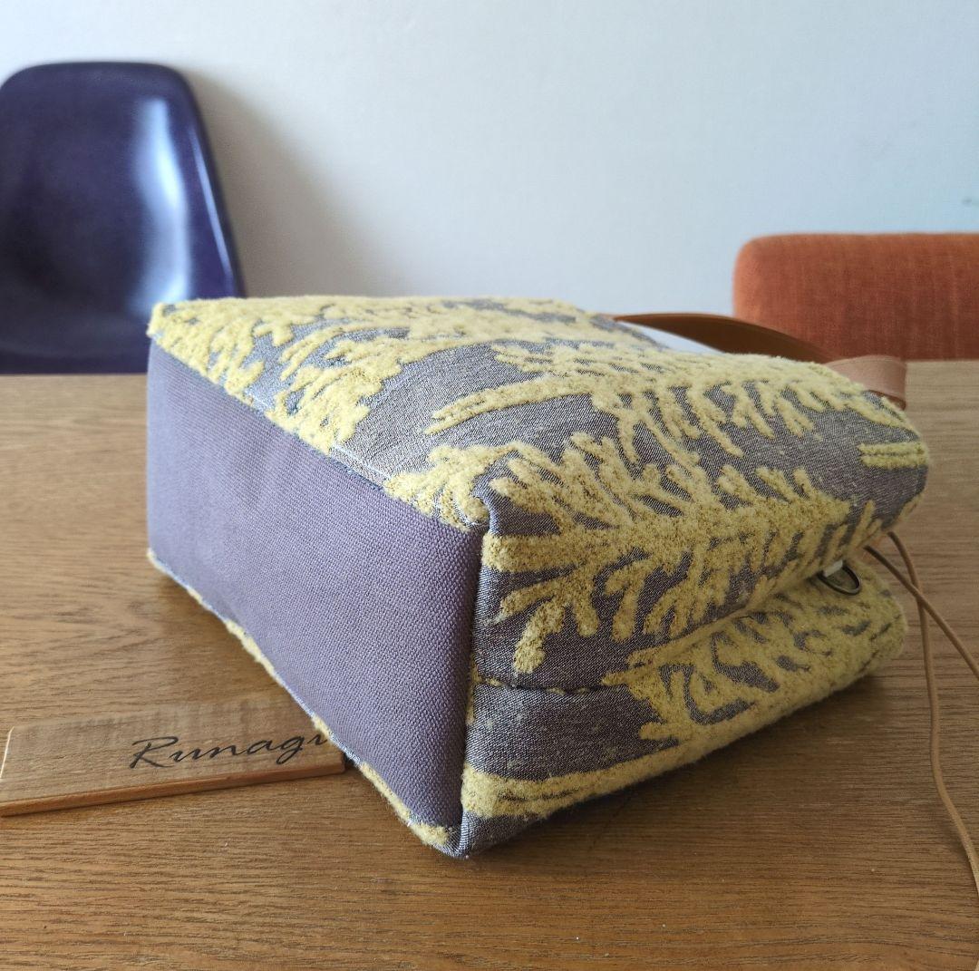 【1575】あおりポケットの巾着バッグ＊ミナペルホネン