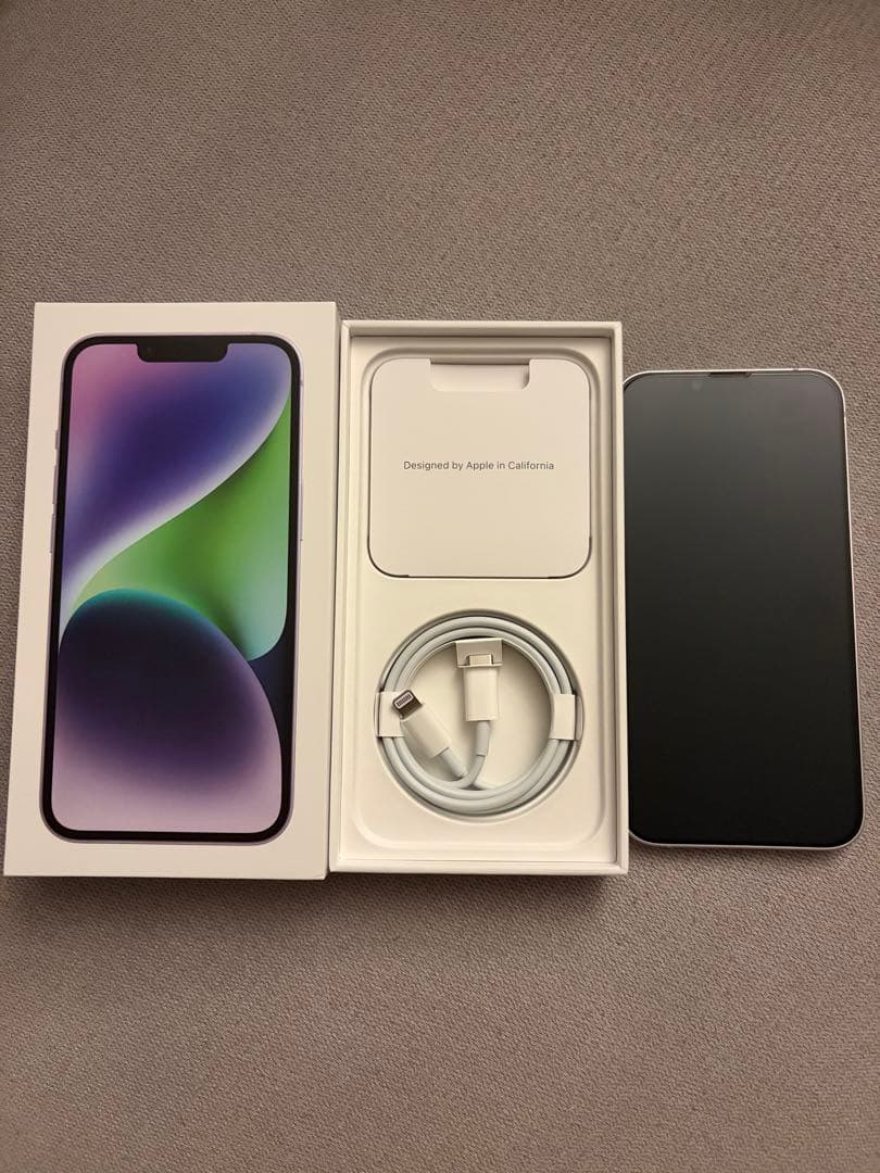 【美品】Apple iPhone14 パープル 本体 256GB