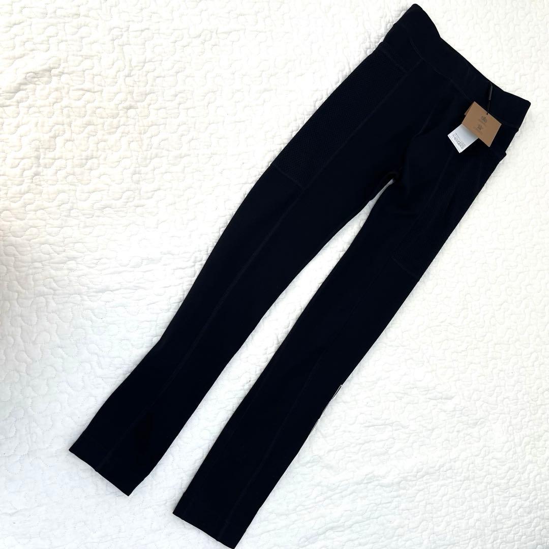 新品タグ付き　Burberry スパッツ　レギンス　キッズ　レディース　黒　ロゴ