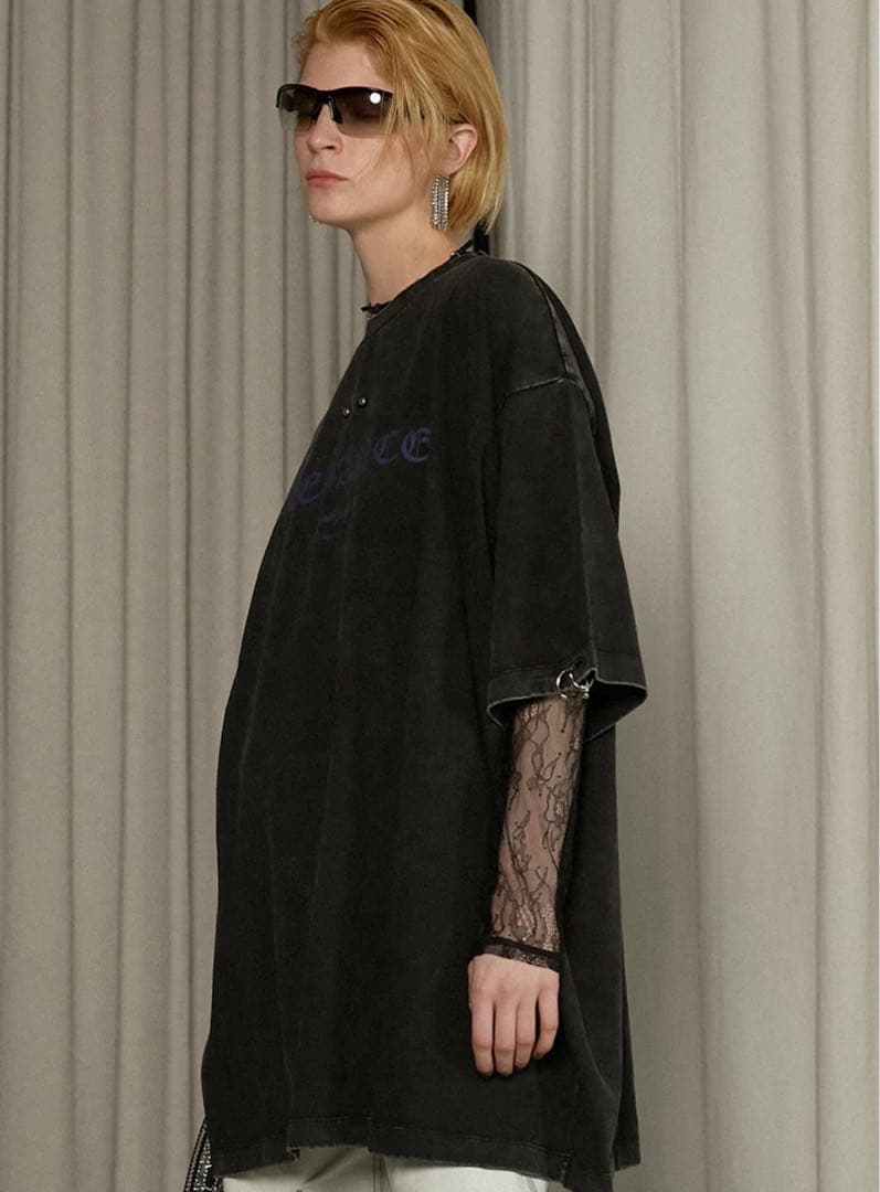 PRANK PROJECT ダークグレー オーバーサイズTシャツ