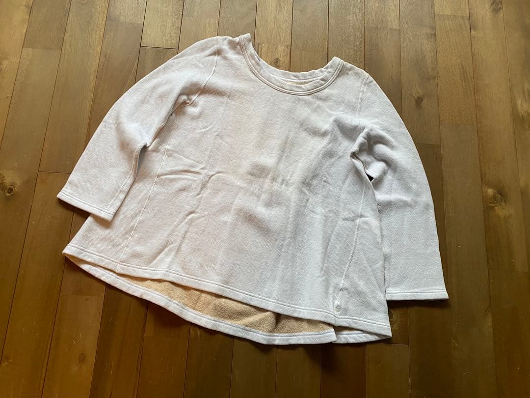 美品★45Rホワイト 長袖カットソー　トレーナー