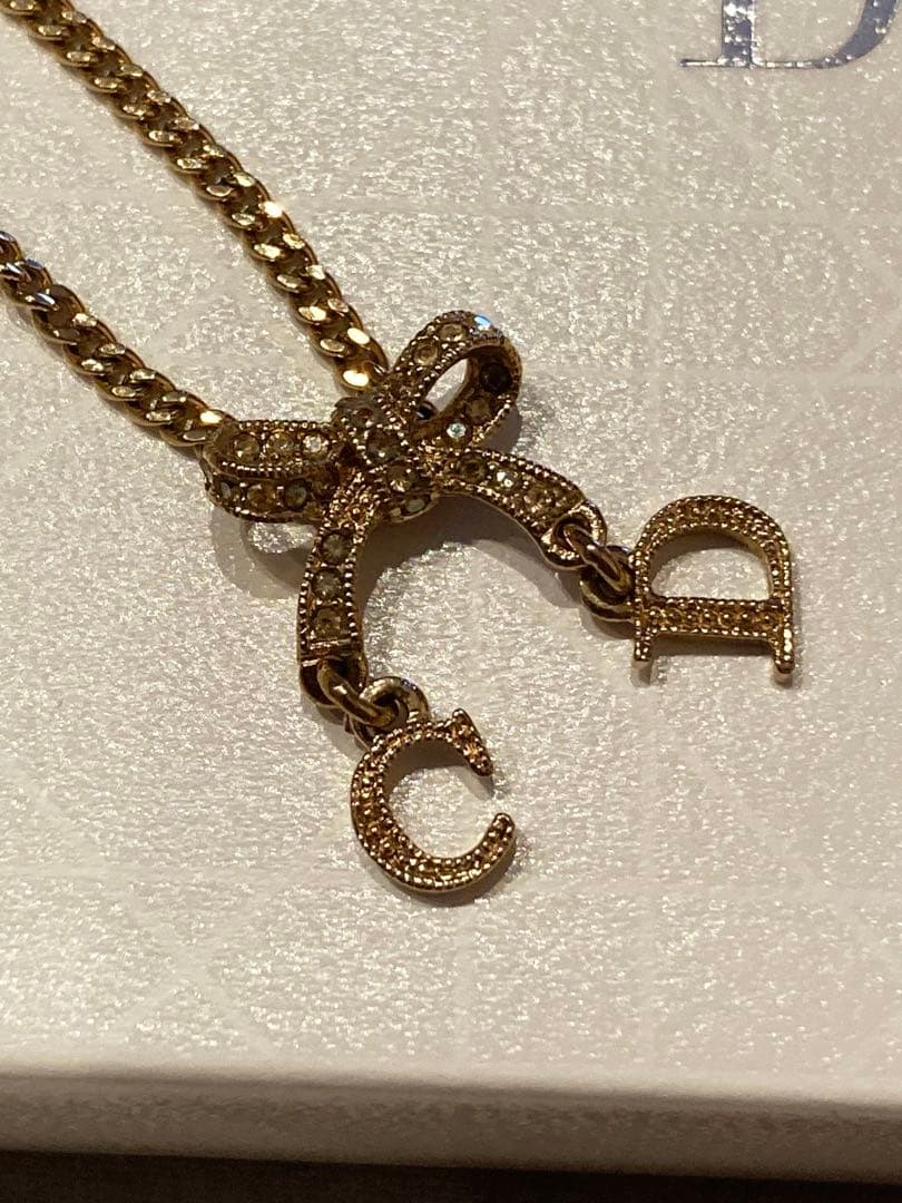 Dior クリスチャンディオールリボン ネックレス