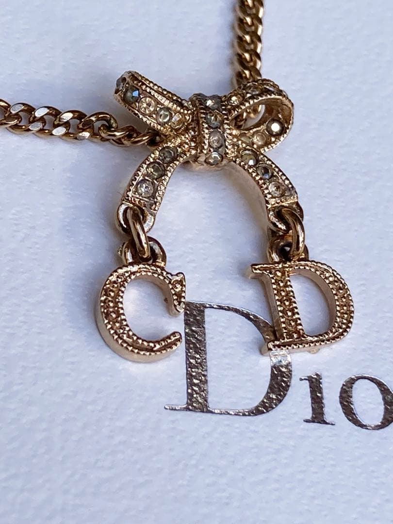 Dior クリスチャンディオールリボン ネックレス