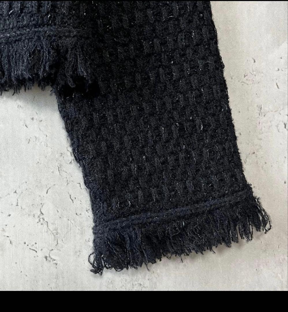 ICB ノーカラージャケット サイズS ブラック