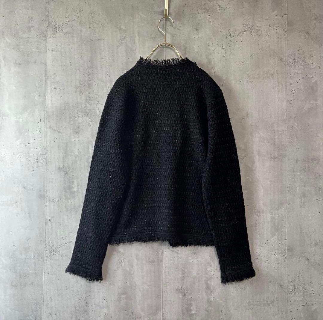 ICB ノーカラージャケット サイズS ブラック