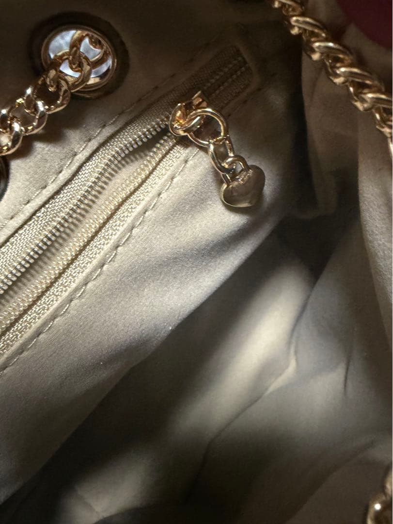 CHANEL MAKEUP ラメ　ツイード ショルダーバッグ　レッド　ノベルティ