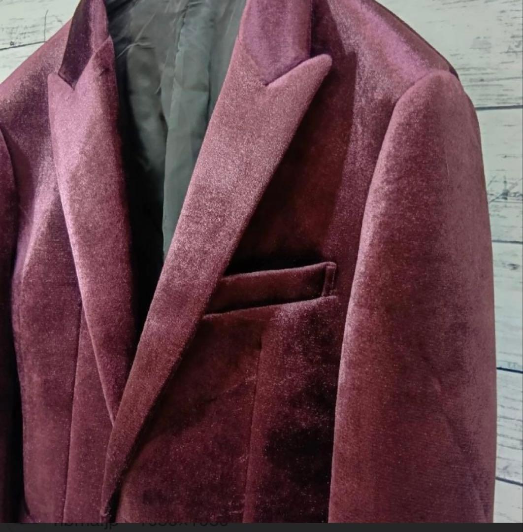 m*a様 トルネードマート　ワイン色　ベロア 　ジャケット　ベルベット