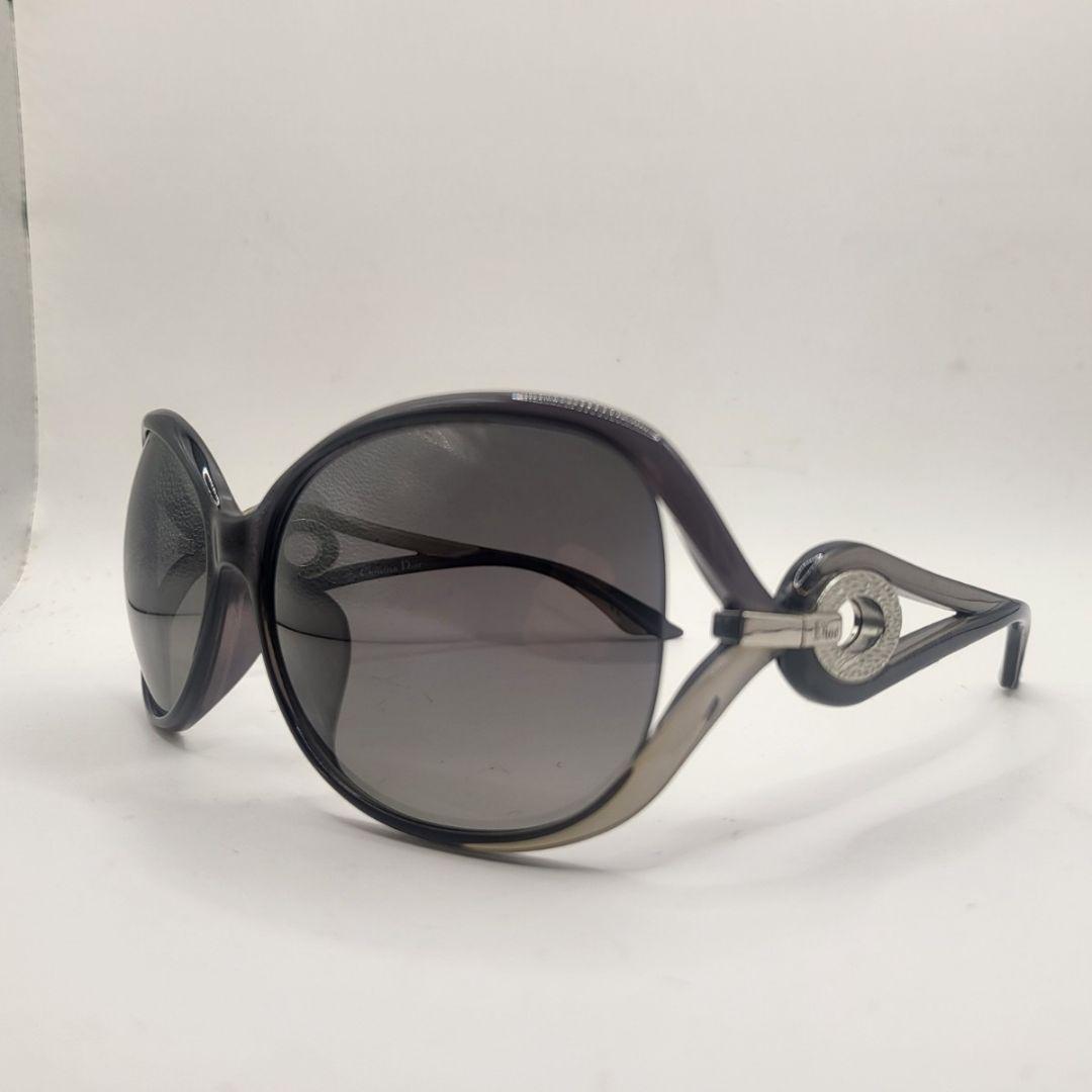 Christian Dior ロゴ金具 サングラス ブラック系