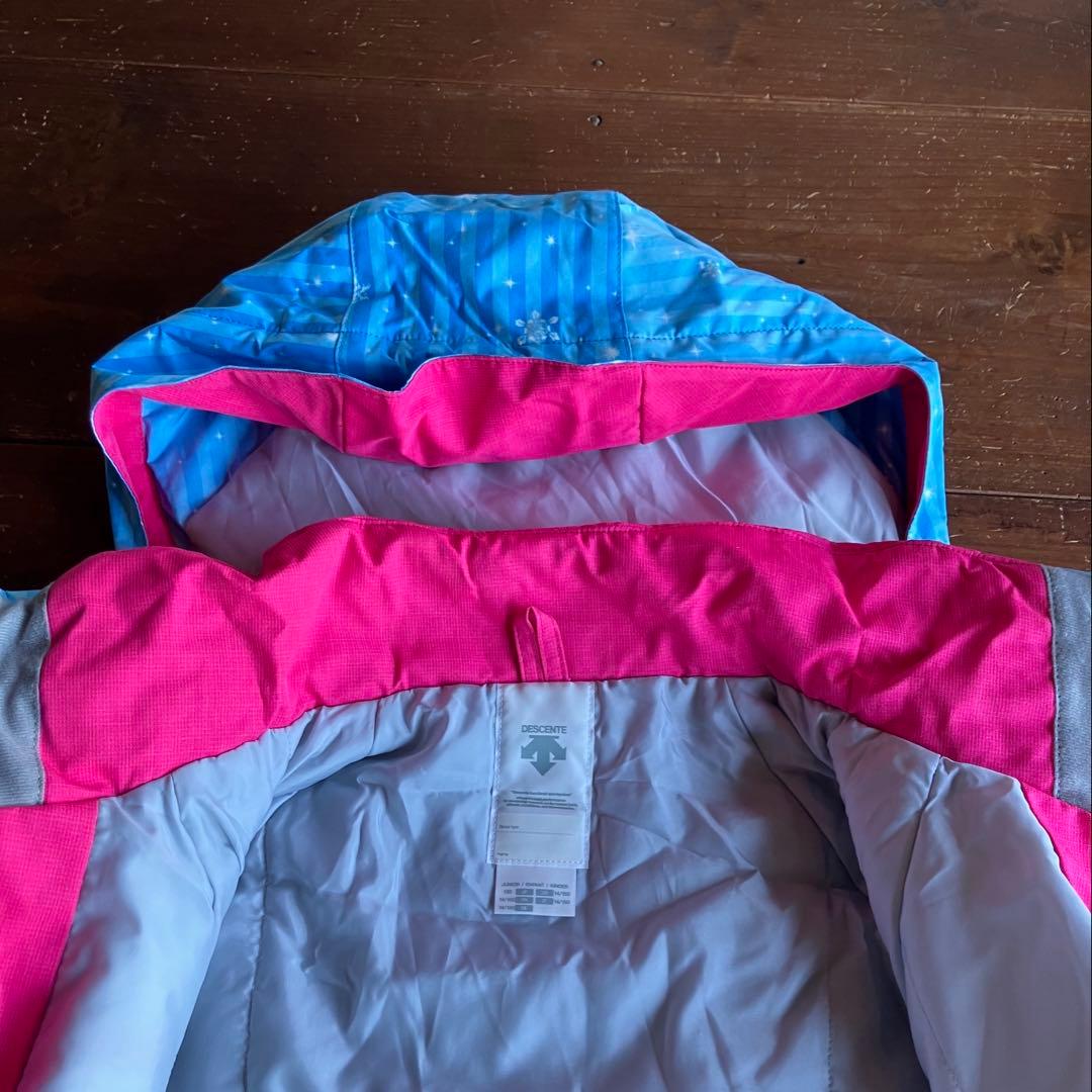DESCENTE デサント　子供用スキーウェア上下セット　水色×ピンク　ジュニア