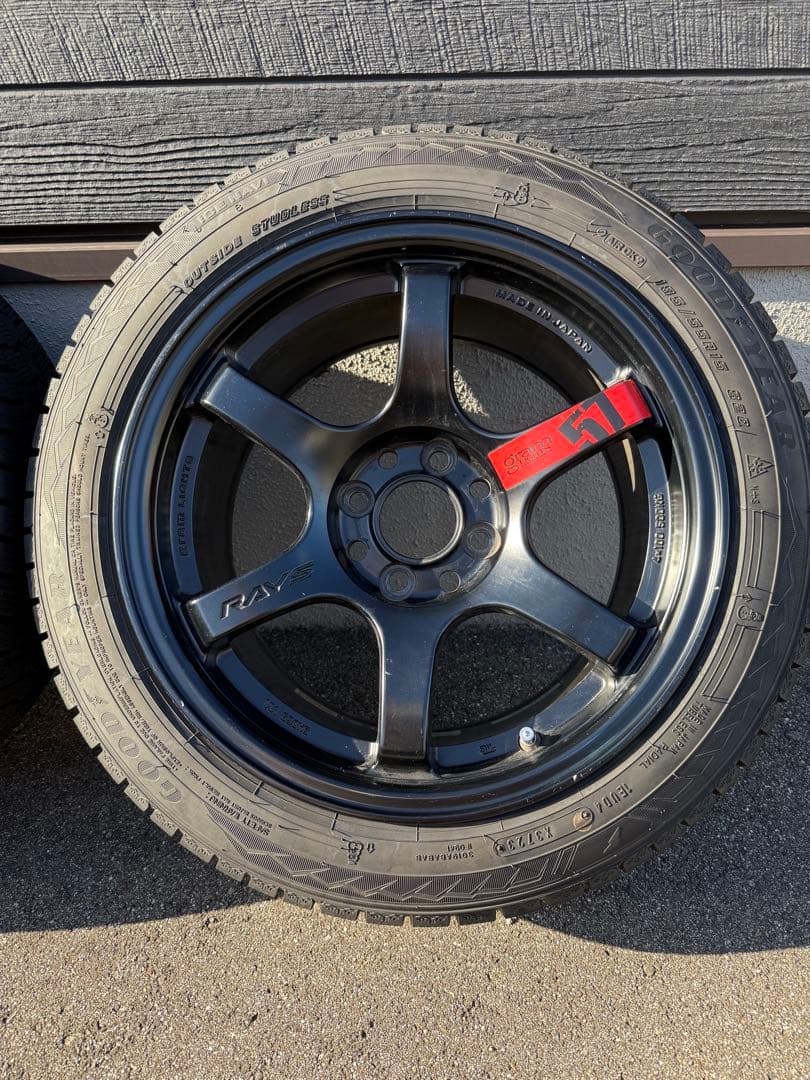 RAY'S 15インチ 8.0J ブラックホイールセット