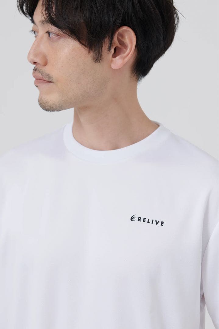 正規品保証！リライブシャツα　半袖　Tシャツ 丸ネック　ホワイト　gkn