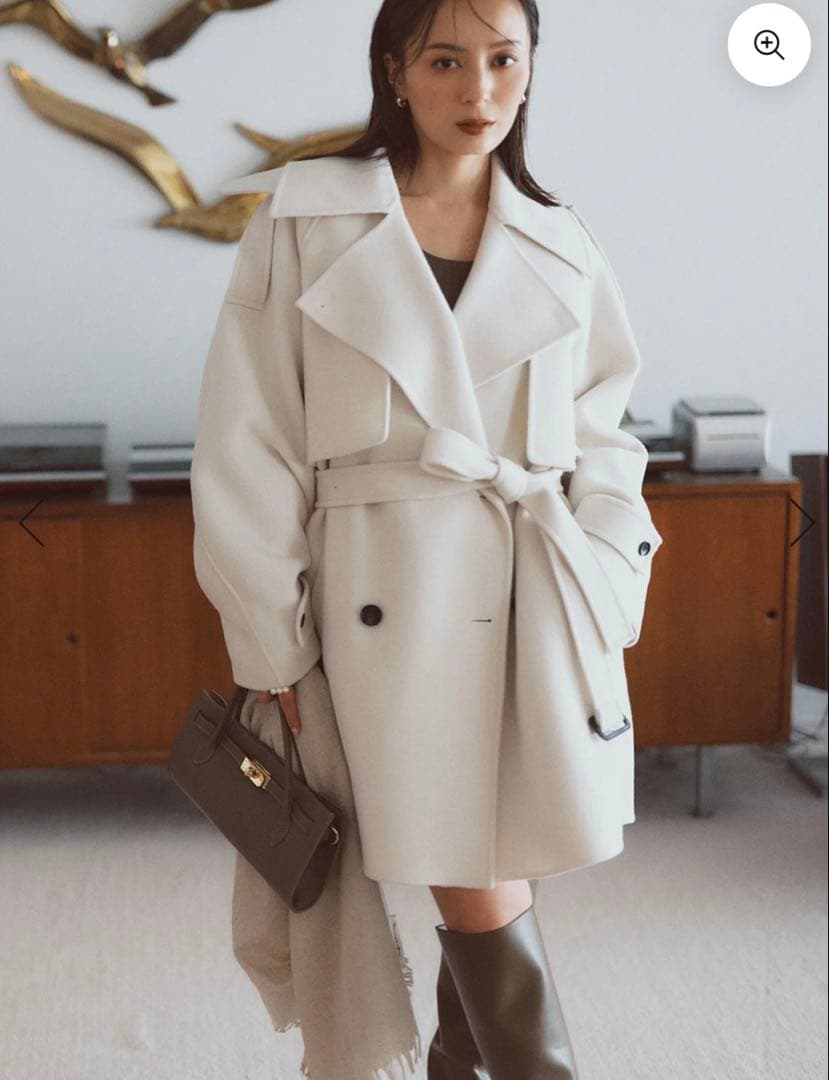 チコ✩anuan リバーウールミドルトレンチコート