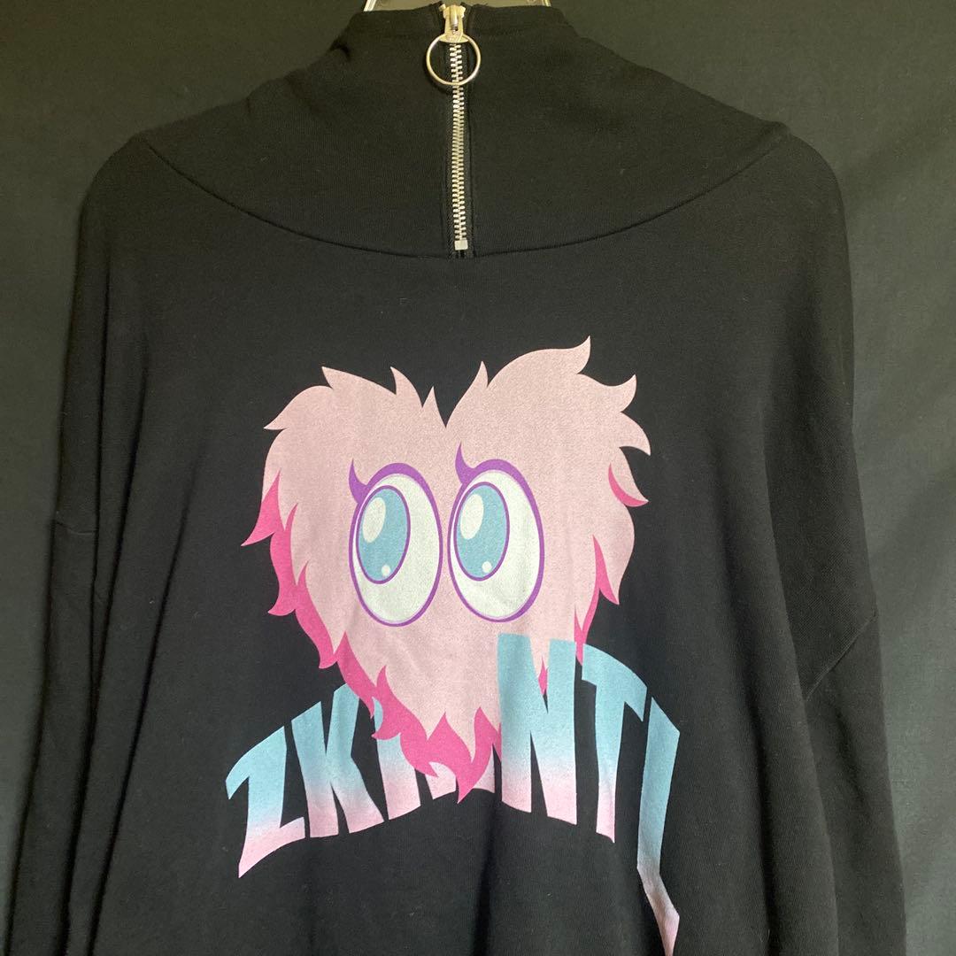 夢見りあむ×TRAVAS TOKYO ハーフジップパーカー 【ハート】 黒