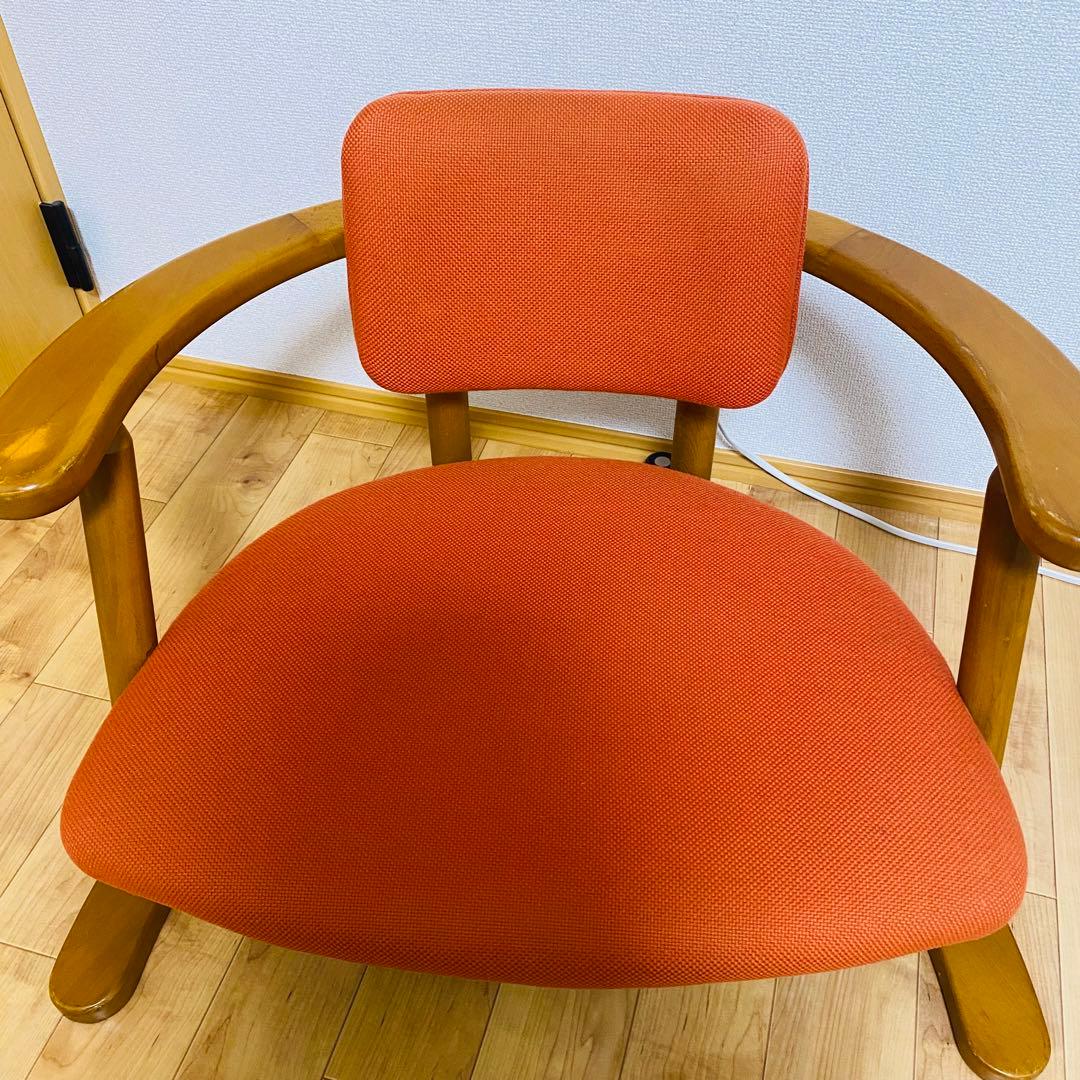 【希少品 送料込】無限工房 福竹産業 かに座椅子 ローチェア バリアフリー