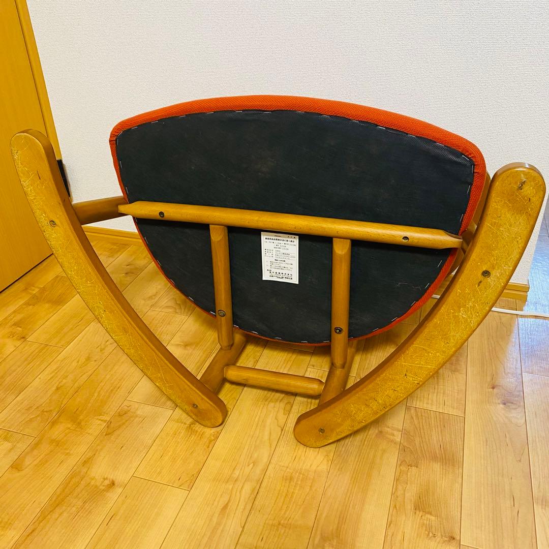 【希少品 送料込】無限工房 福竹産業 かに座椅子 ローチェア バリアフリー