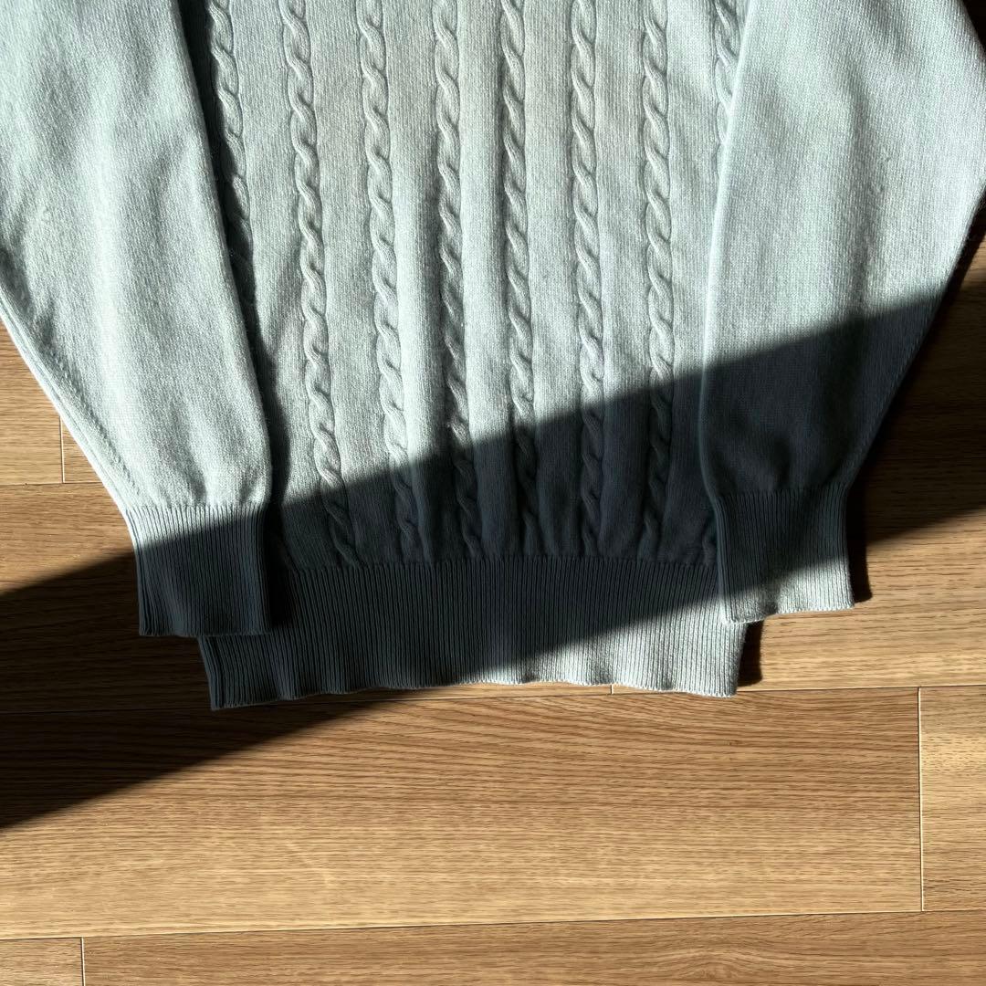 90s Ballantyne カシミヤ ケーブル ニット ポロ スコットランド