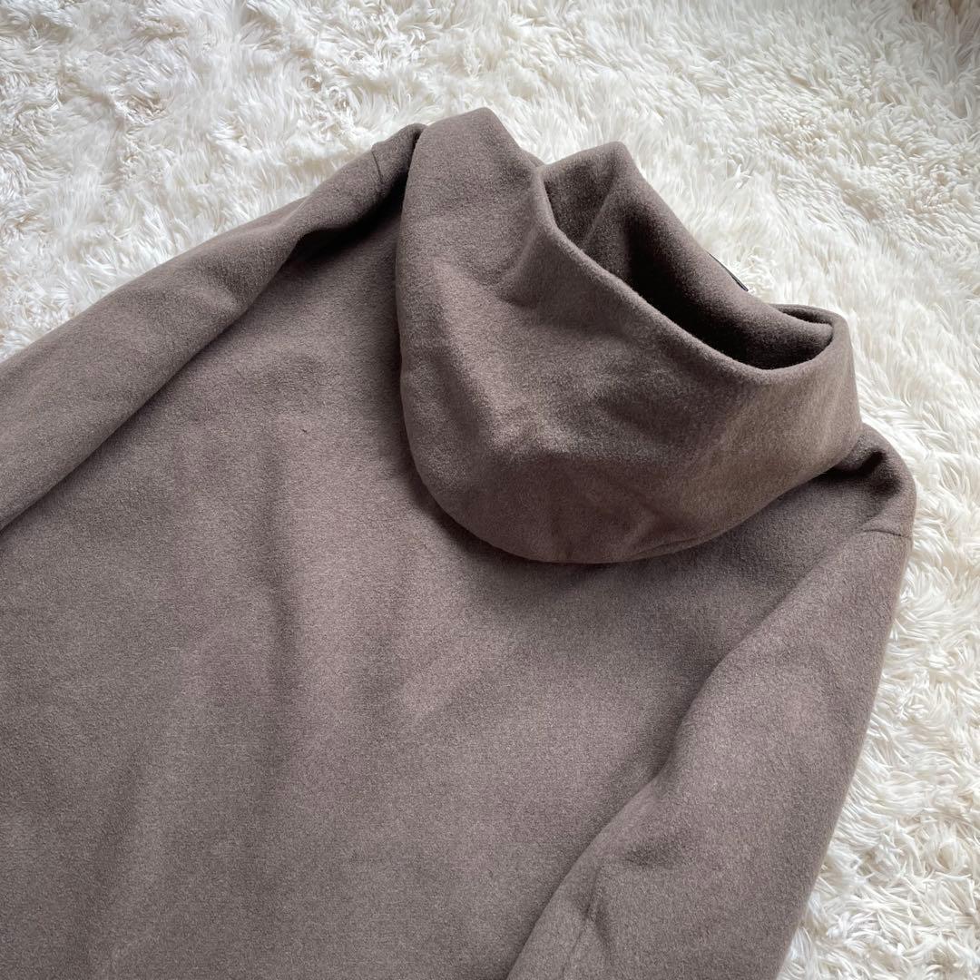 Theory カシミヤ 手縫い仕立て フーテッドコート ダブルフェイス メンズ