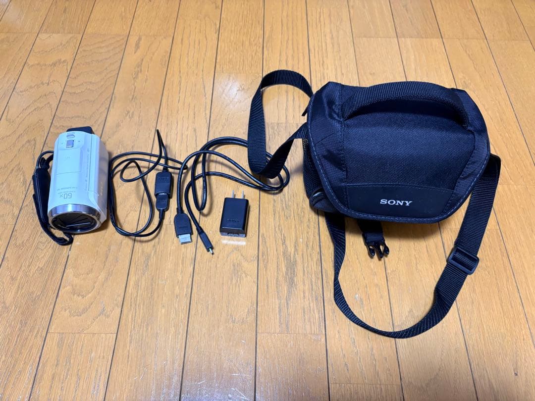 使用回数数回！SONY HDR-CX680 ホワイト ビデオカメラ