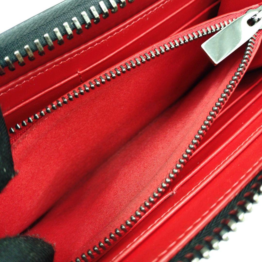 【良品】クリスチャンルブタン 長財布 スタッズ ラウンドファスナー
