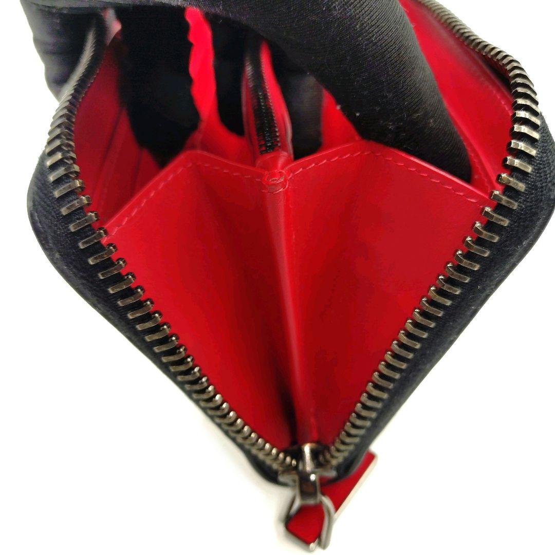 【良品】クリスチャンルブタン 長財布 スタッズ ラウンドファスナー