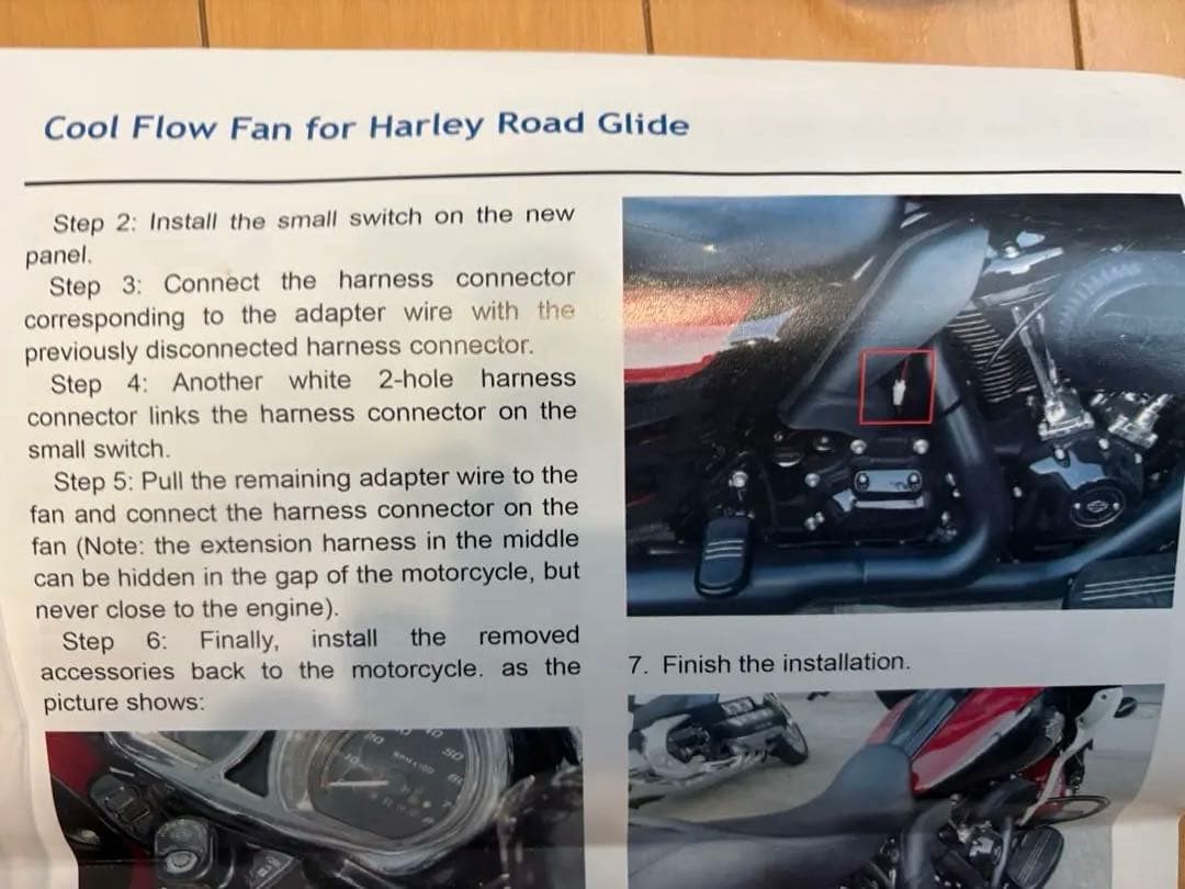 ハーレー Cool Flow Fan for Harley Road Glide