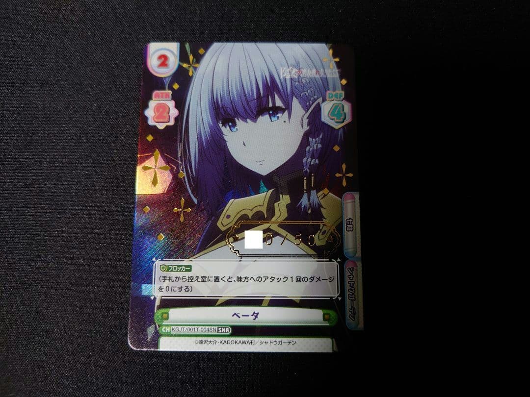 reバース　影の実力者になりたくて！　ベータ　シリアル　SNR