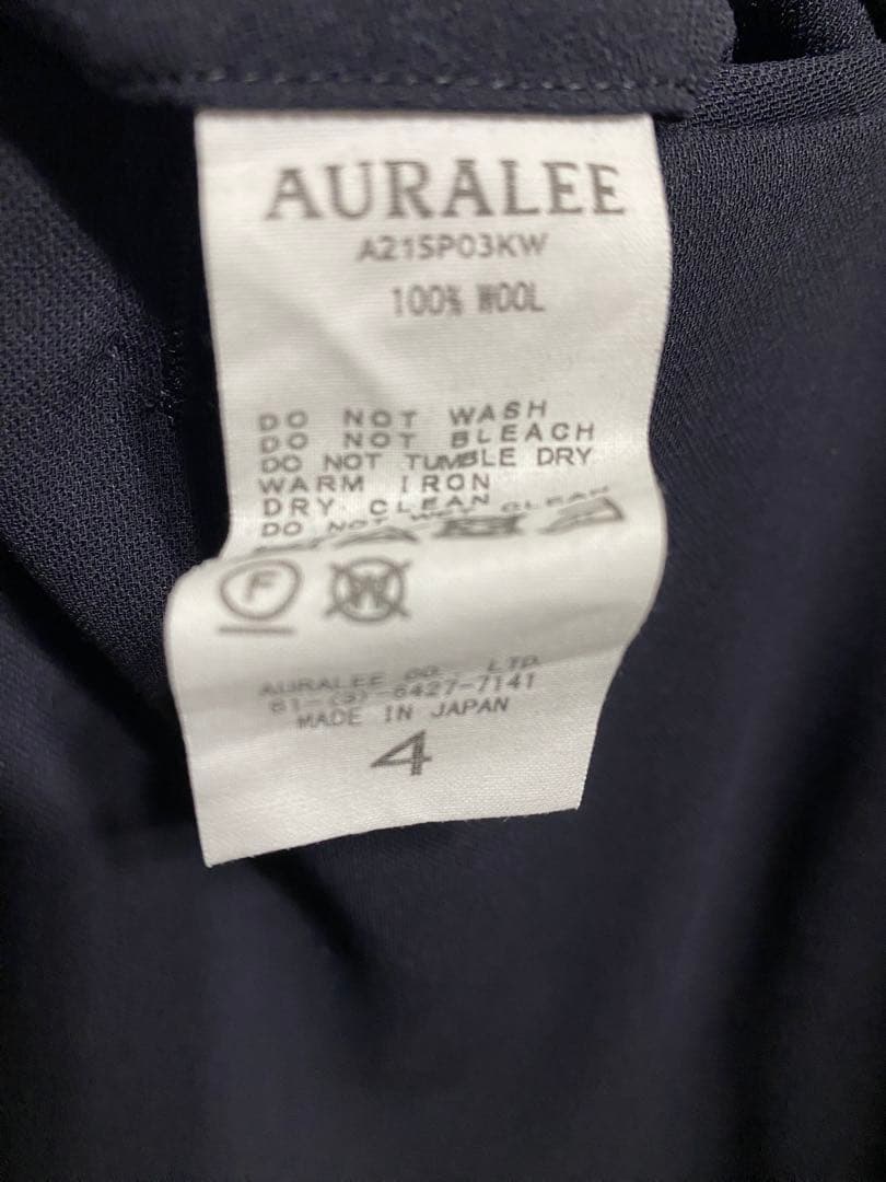 パンツ AURALEE HARD TWIST WOOL DOBBY SLITSLACKS