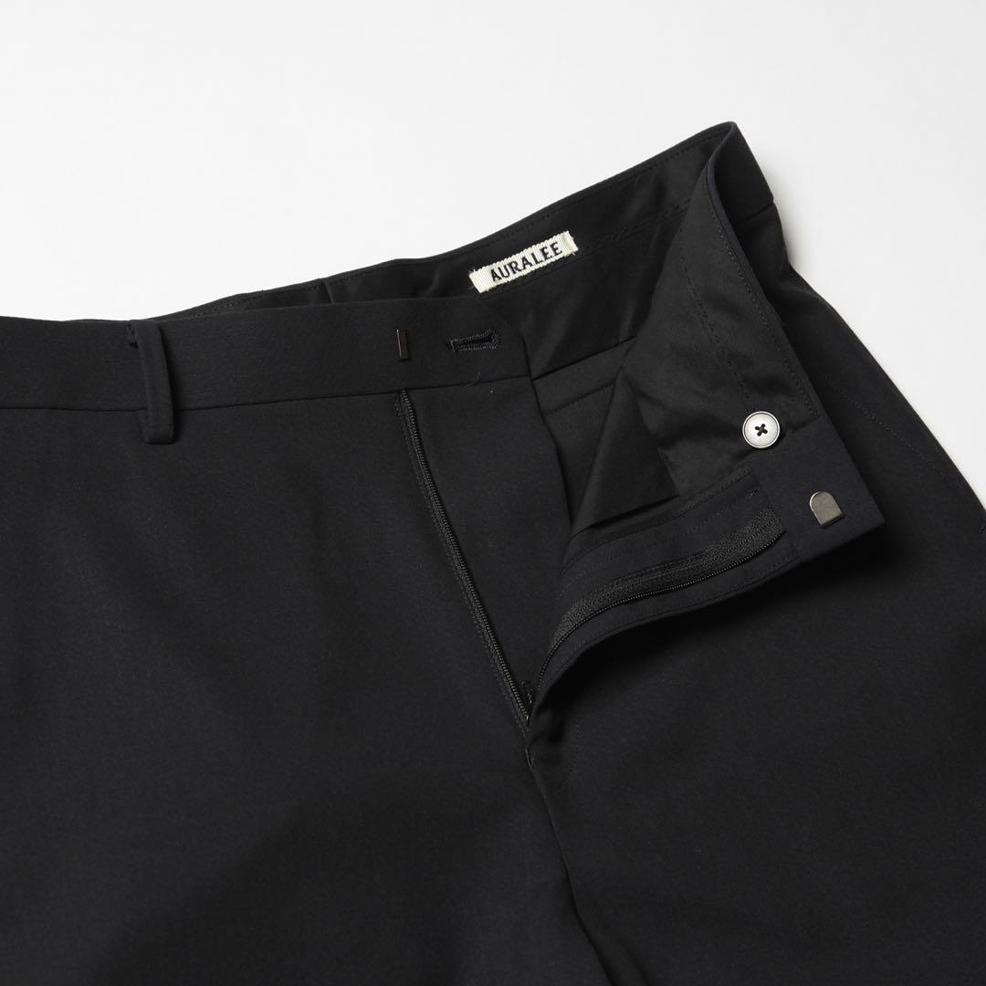 パンツ AURALEE HARD TWIST WOOL DOBBY SLITSLACKS