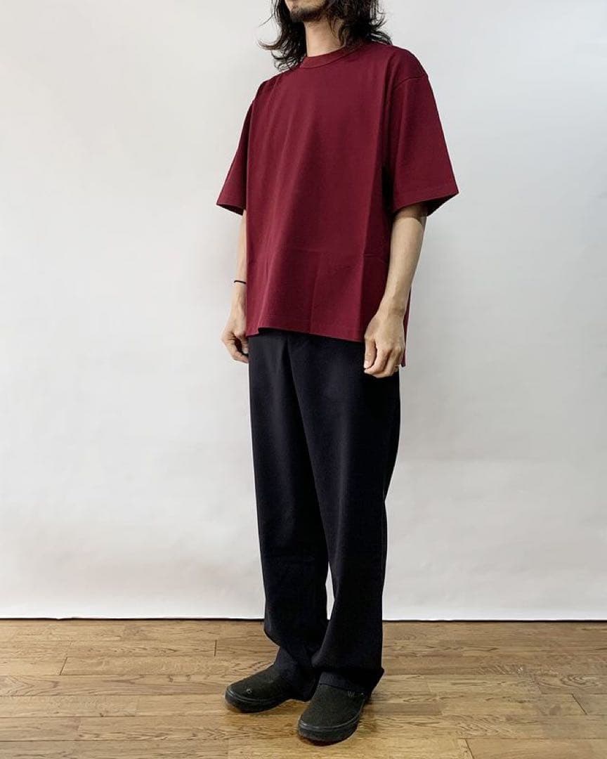 パンツ AURALEE HARD TWIST WOOL DOBBY SLITSLACKS