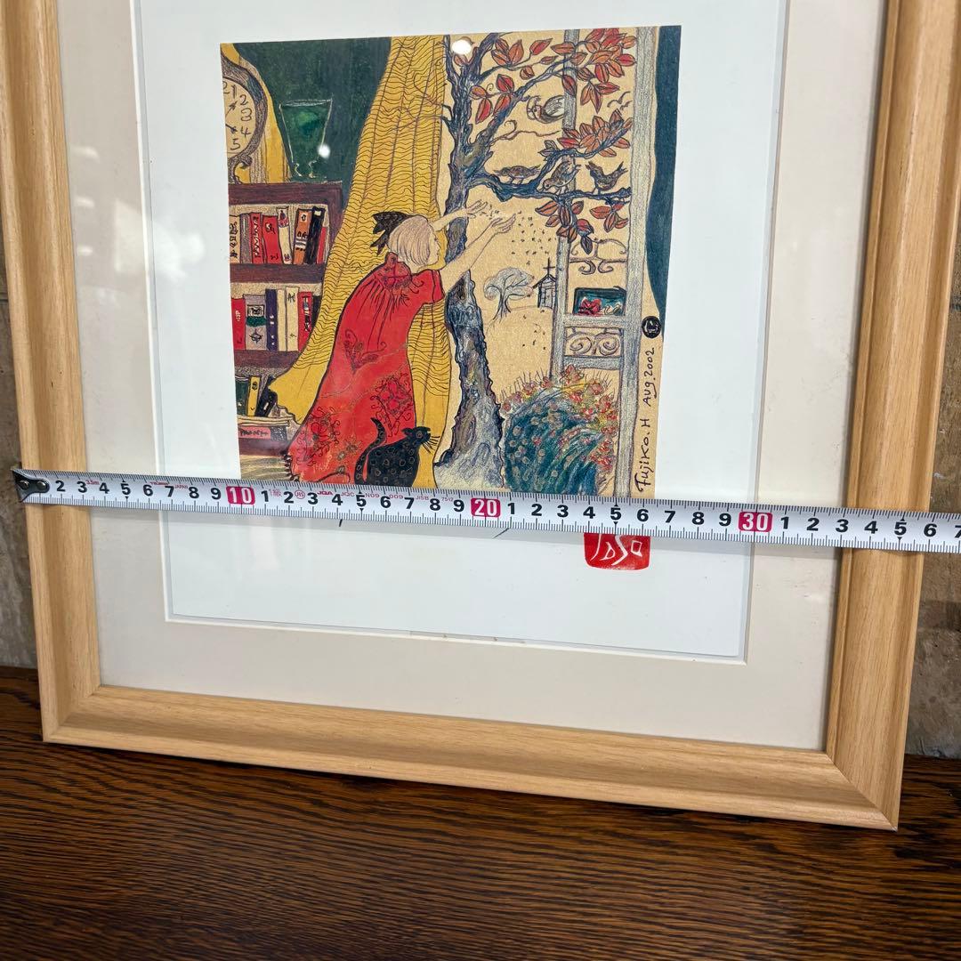 フジコヘミング　FEEDING 餌撒き　リトグラフ　絵画　版画　ウルちゃん