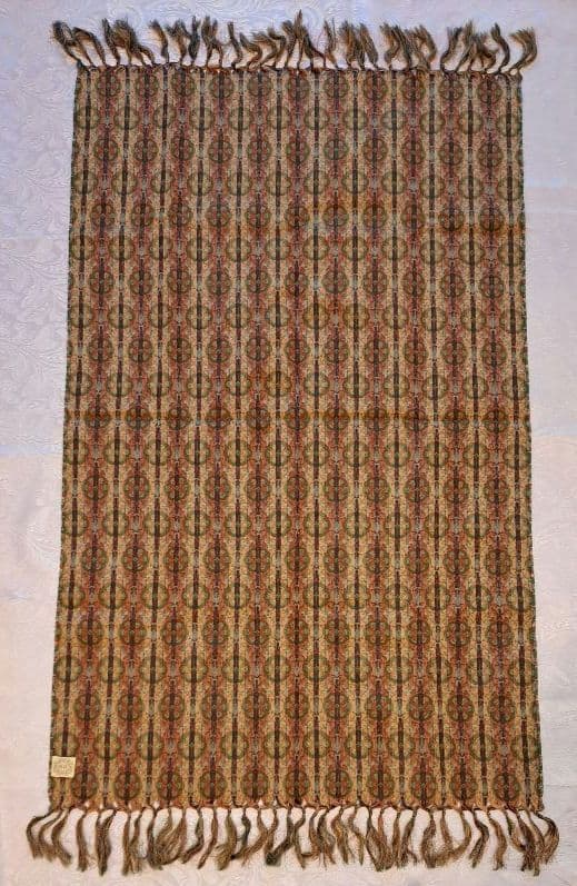 【龍村美術織】テーブルセンター花鳥梅花文錦6号桐箱入り 60×110cm