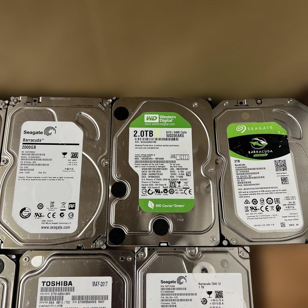 まとめ10個売り 4TB 、2TB、1TBストレージ中古。