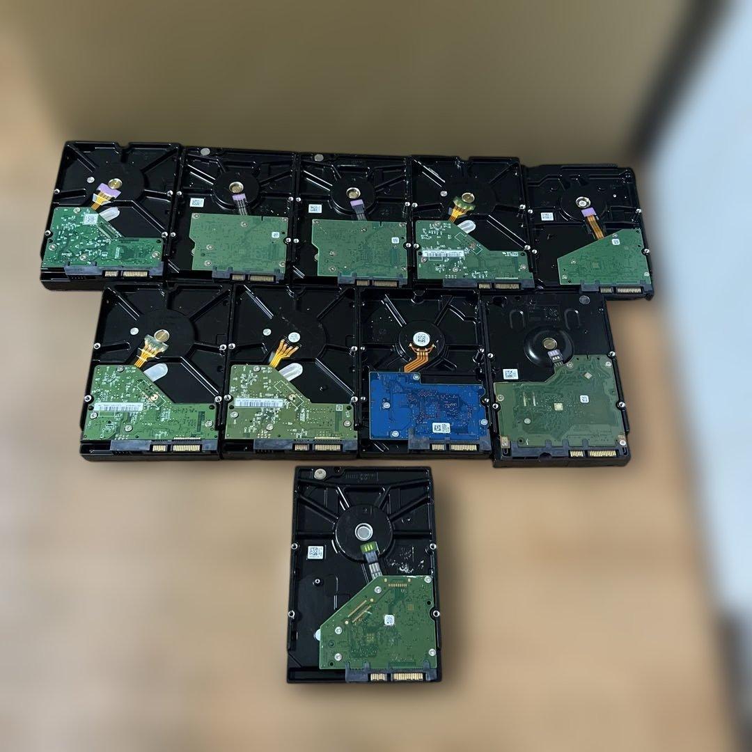 まとめ10個売り 4TB 、2TB、1TBストレージ中古。