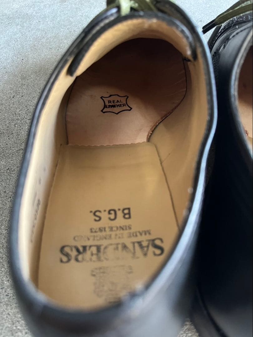 サンダース2545BOW B.G.S. DERBY SHOE ワクシーレザー