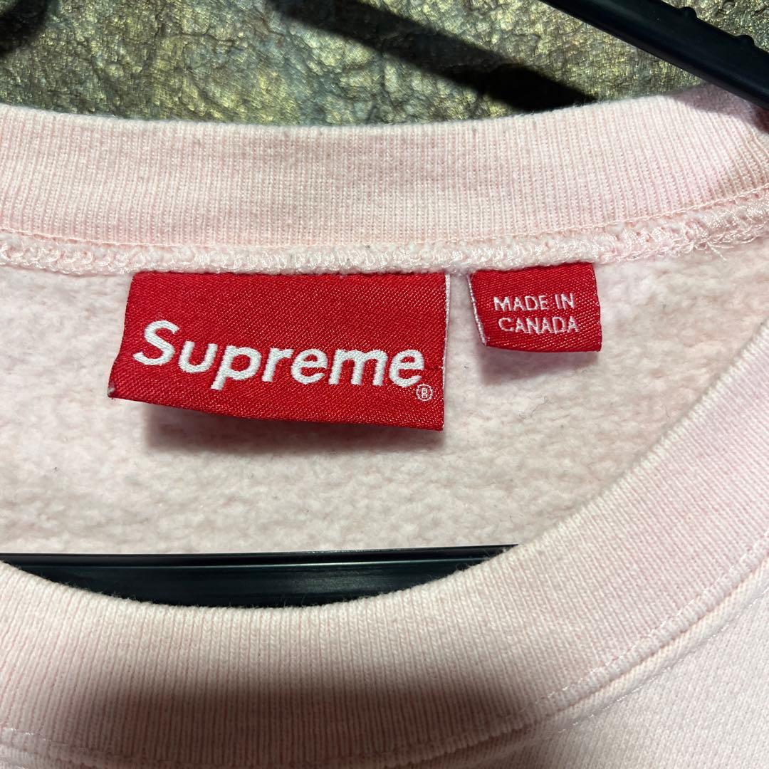 【美品】supreme スウェット　ピンク　裏起毛