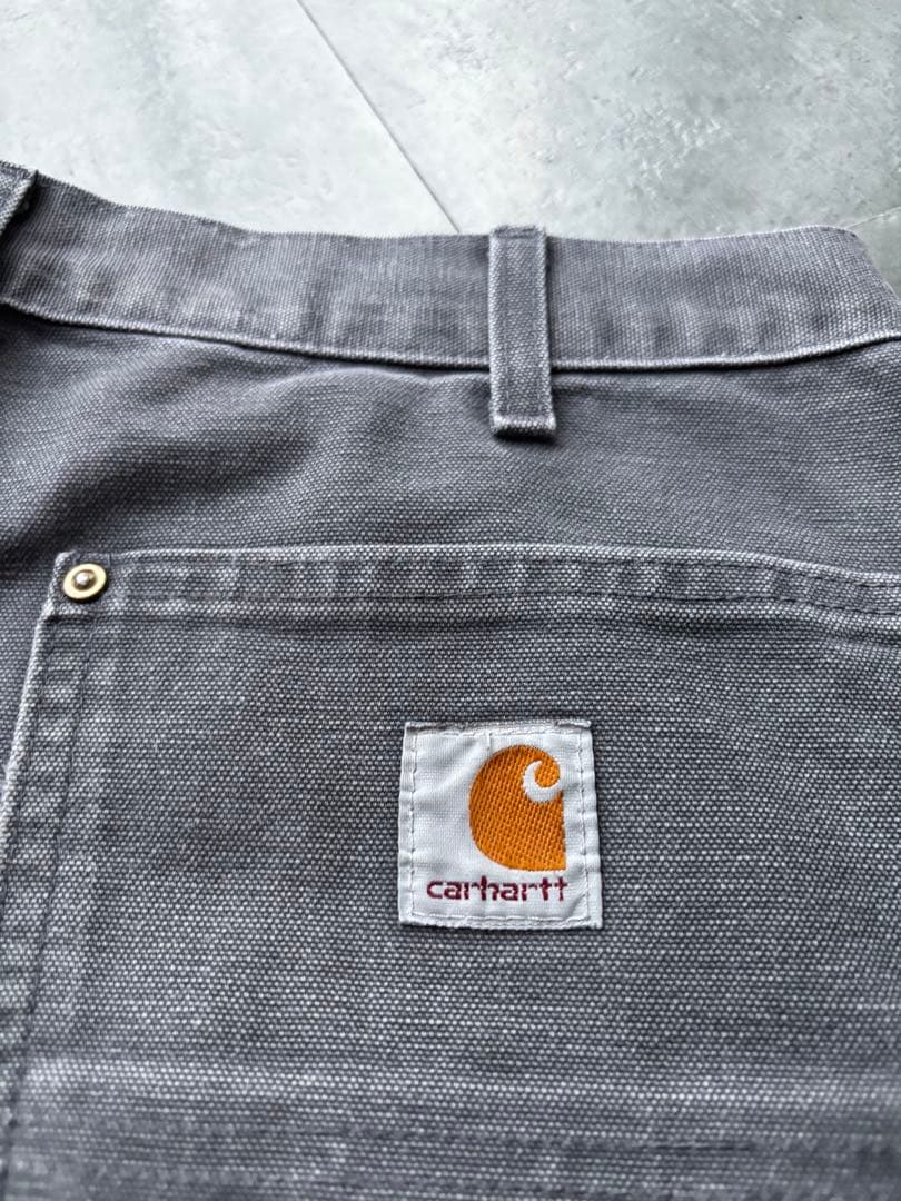 USA製　カーハート　ダブルニーペインターパンツ　グレー　33×34 フェード